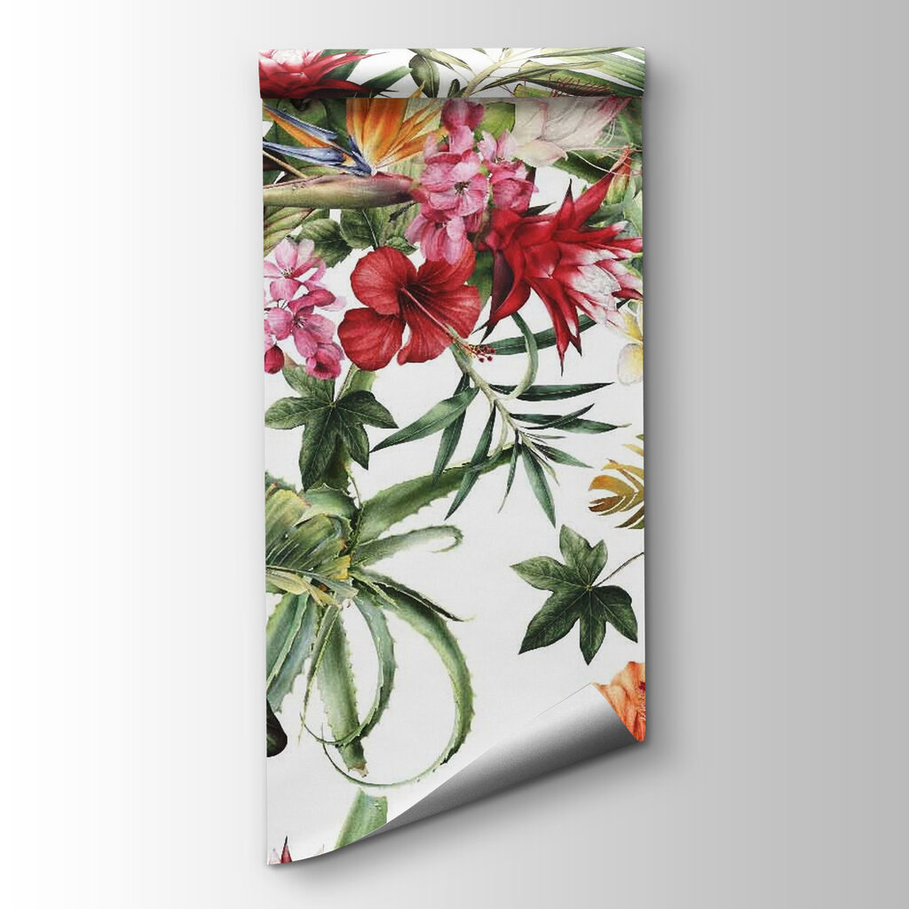 Pattern of flowers and leaves