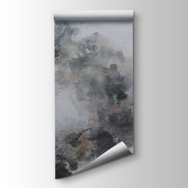 Painting of a cloud of black and brown colors Painting of a cloud of black and brown colors