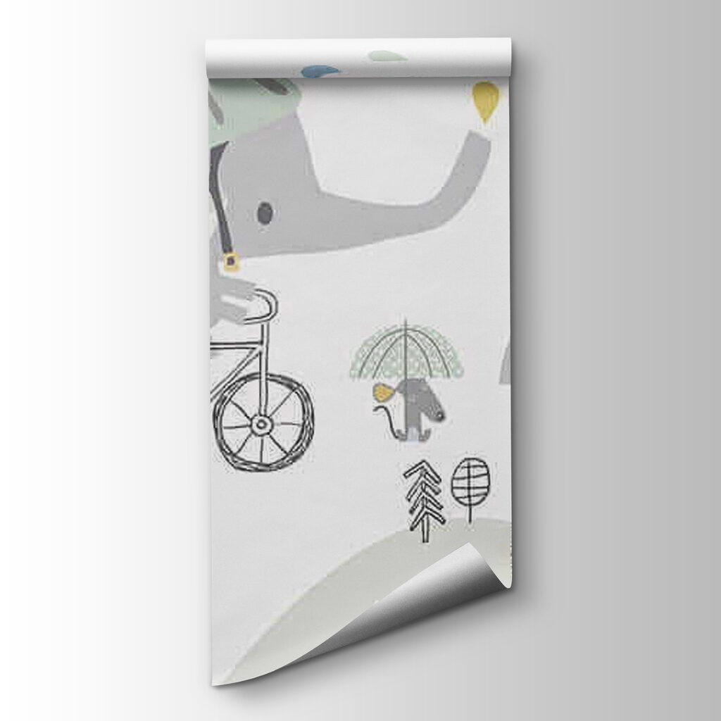 Cartoon elephant riding a bicycle Cartoon elephant riding a bicycle