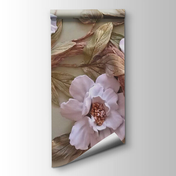 Wall decoration with flowers and leaves Wall decoration with flowers and leaves