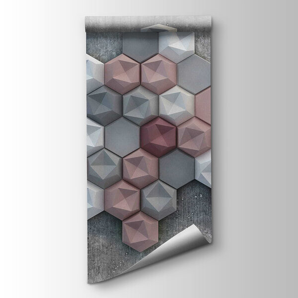 Group of hexagons on a concrete surface