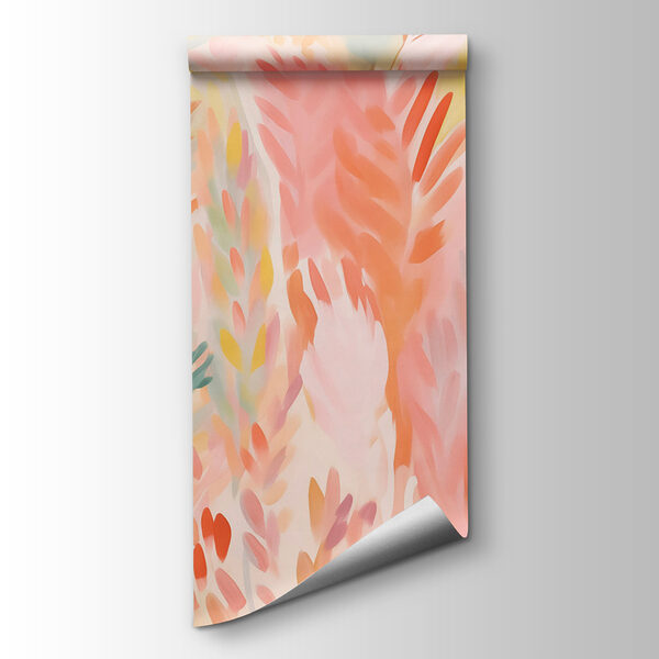 Colorful leaves on a white surface Colorful leaves on a white surface