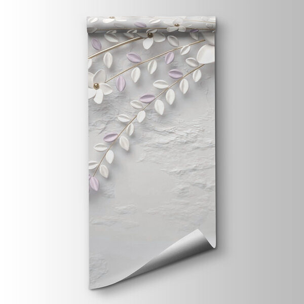 Elegant White Floral Wall Artistry Elegant White Floral Wall Artistry
