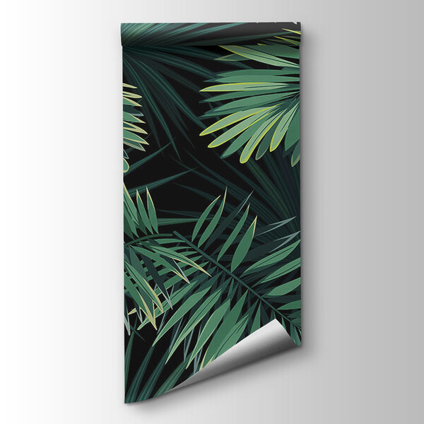 Tropical leaves on a dark background Tropical leaves on a dark background