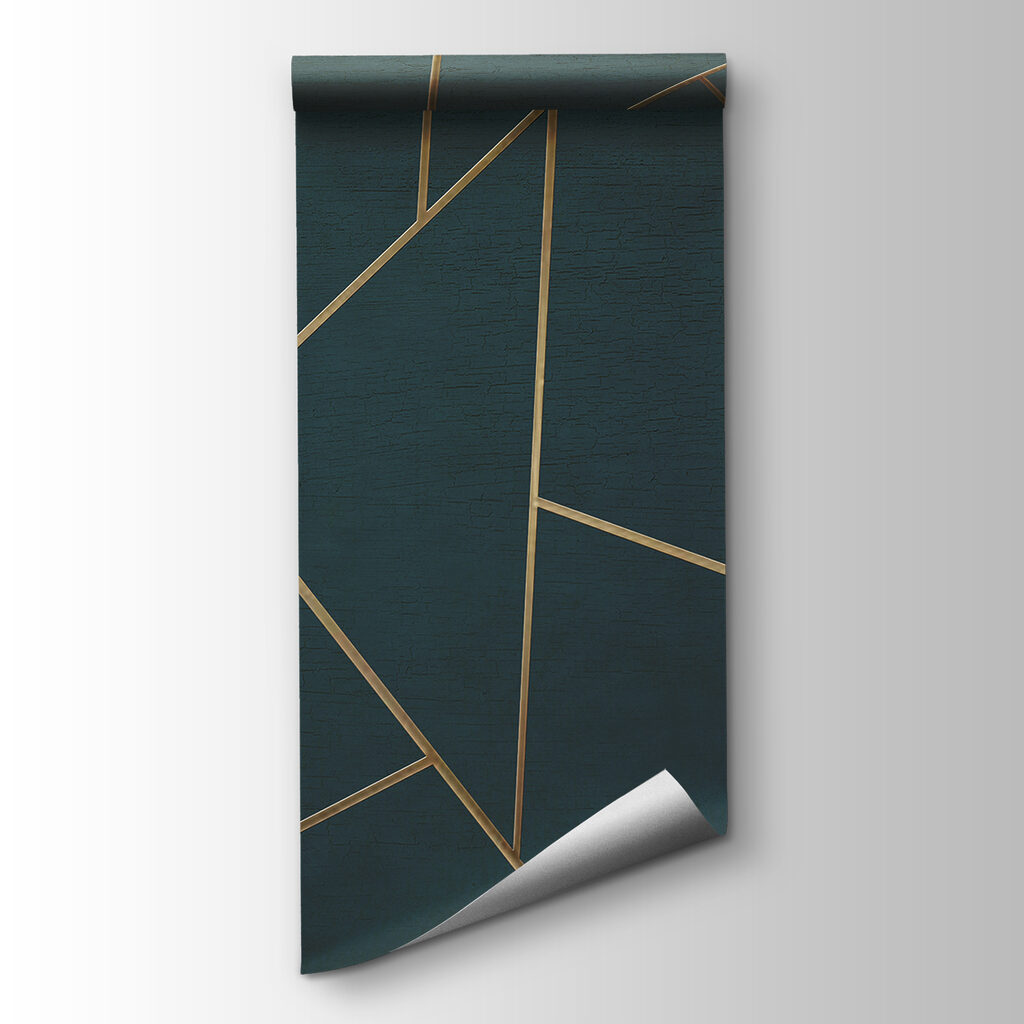 Abstract teal lines intersecting gracefully Abstract teal lines intersecting gracefully