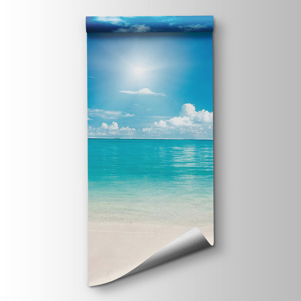 Blue sky with clouds and a sandy beach Blue sky with clouds and a sandy beach