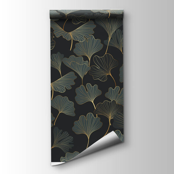 Pattern of leaves on a black background Pattern of leaves on a black background