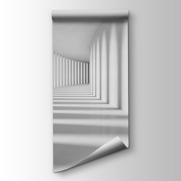 White room with columns and light White room with columns and light