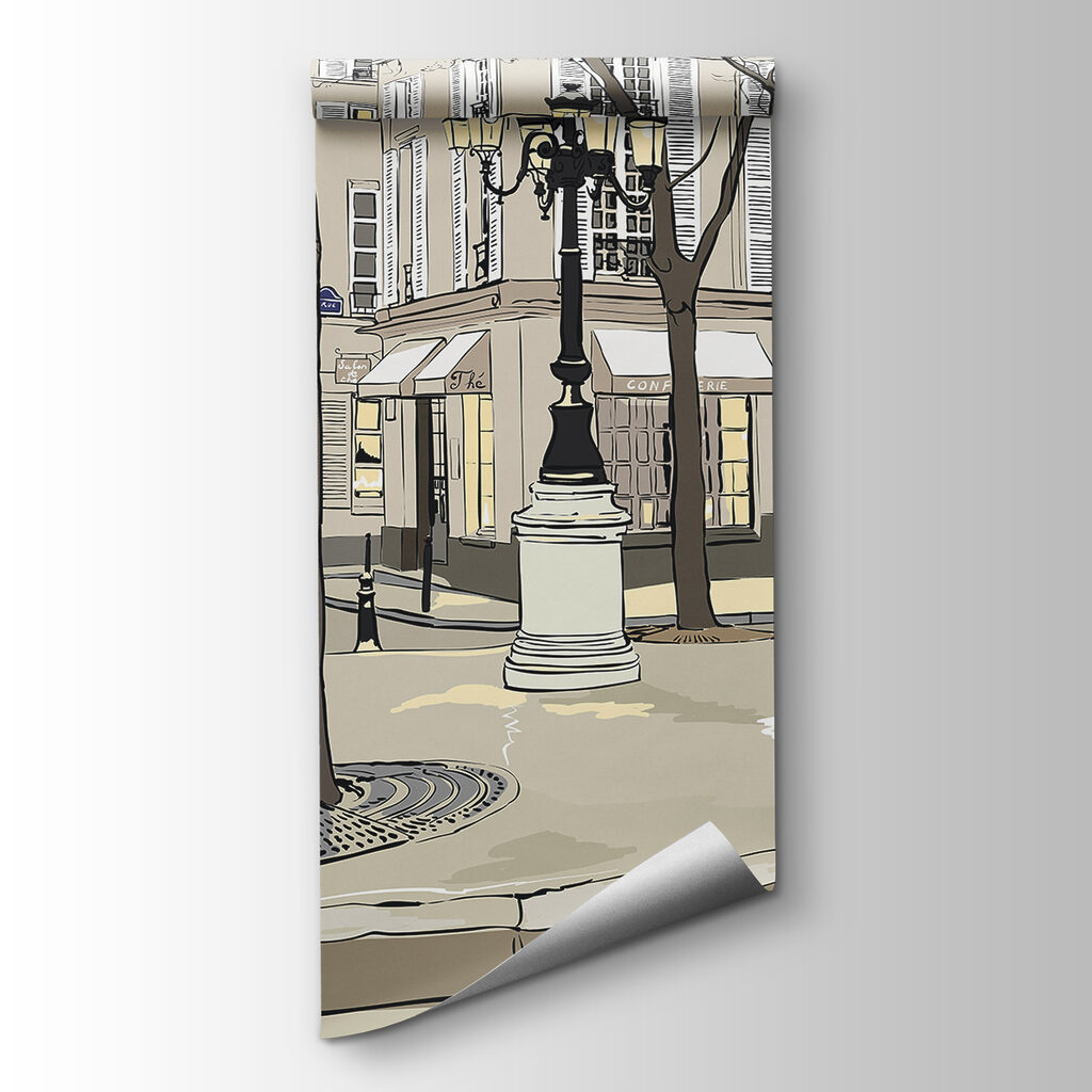 Person walking on a sidewalk with an umbrella