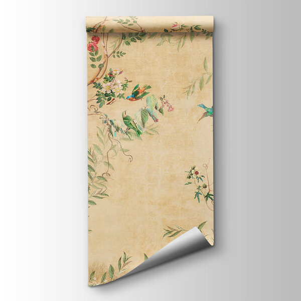 Wallpaper with birds and flowers Wallpaper with birds and flowers