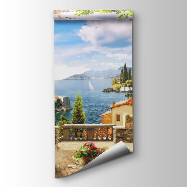 View of a town from a balcony View of a town from a balcony