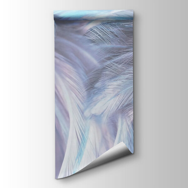 Soft pastel feathers in gentle waves