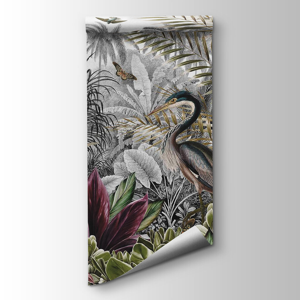 Mural of birds and flowers Mural of birds and flowers