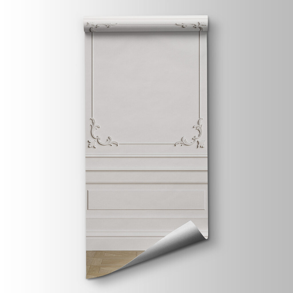 White wall with molding White wall with molding