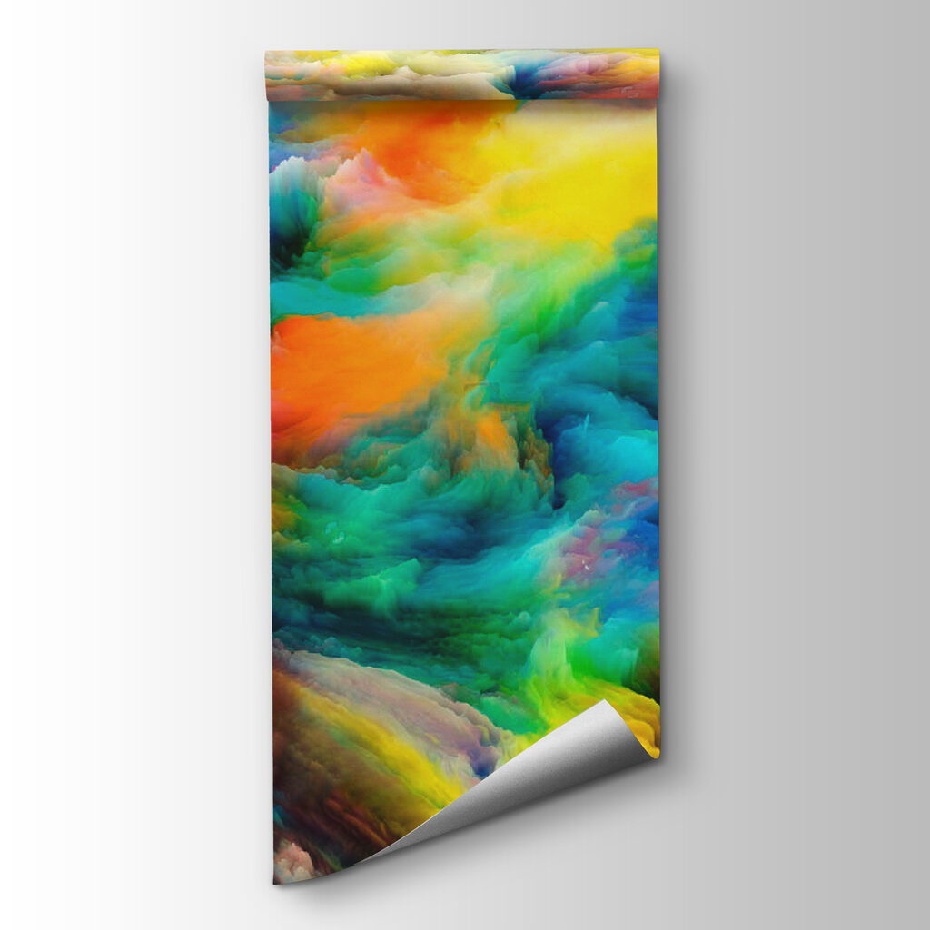 Colorful cloud of paint