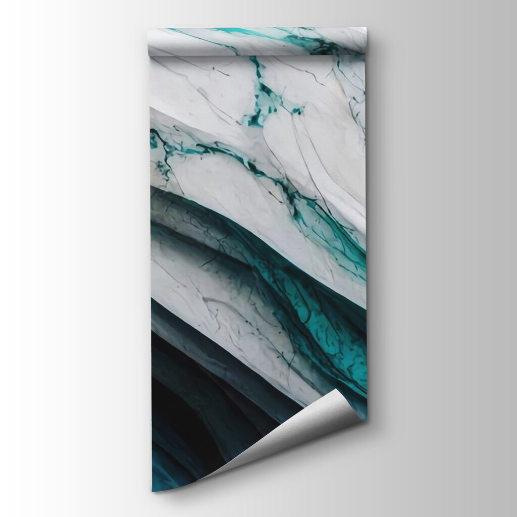 Textured waves of white and teal Textured waves of white and teal