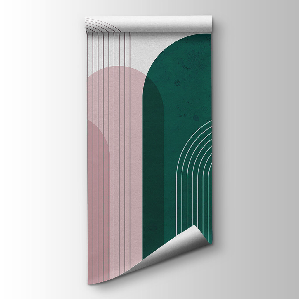 A green and pink art