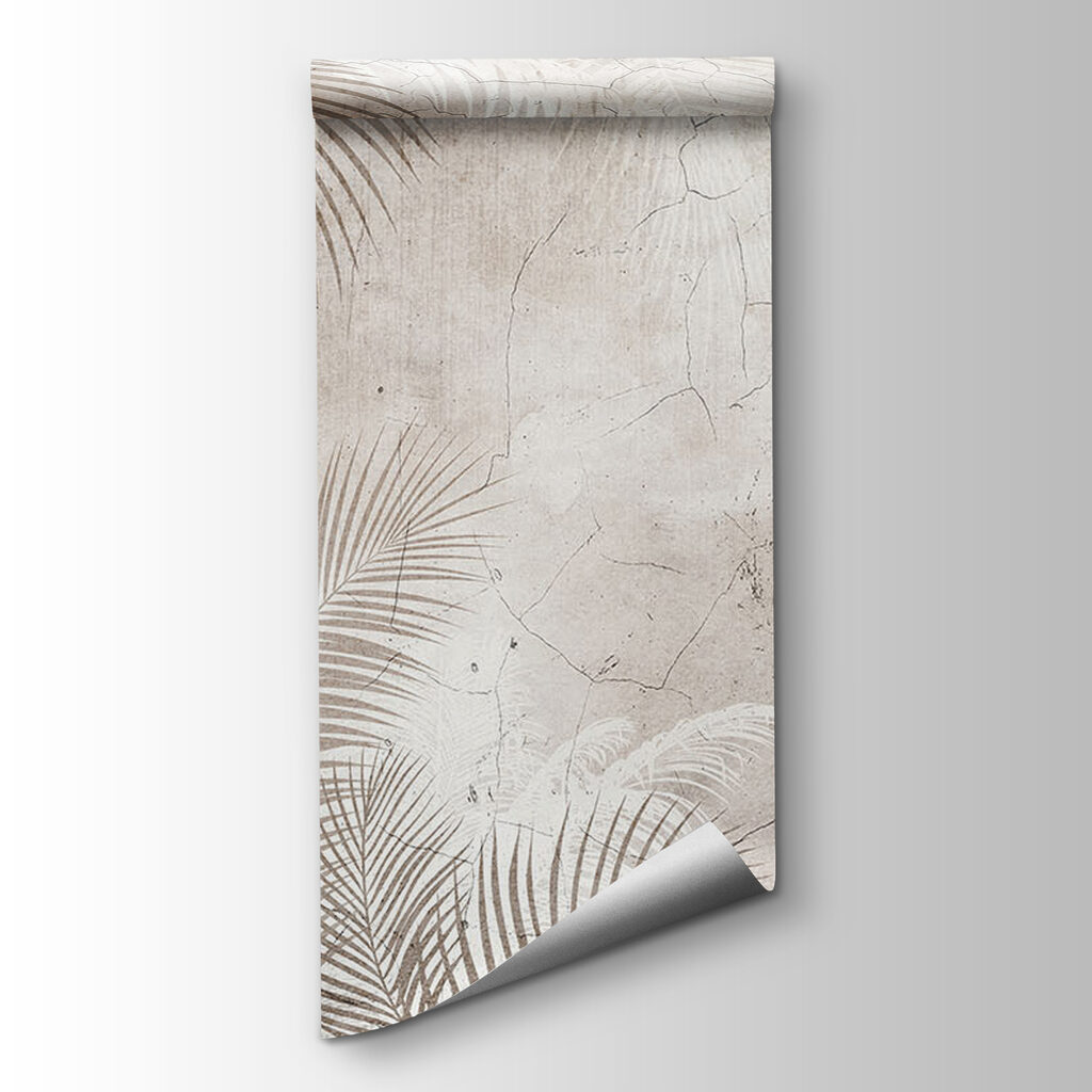 Wall with leaves on it