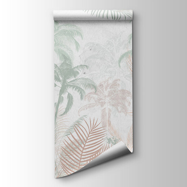 Palm trees and plants on a white background Palm trees and plants on a white background