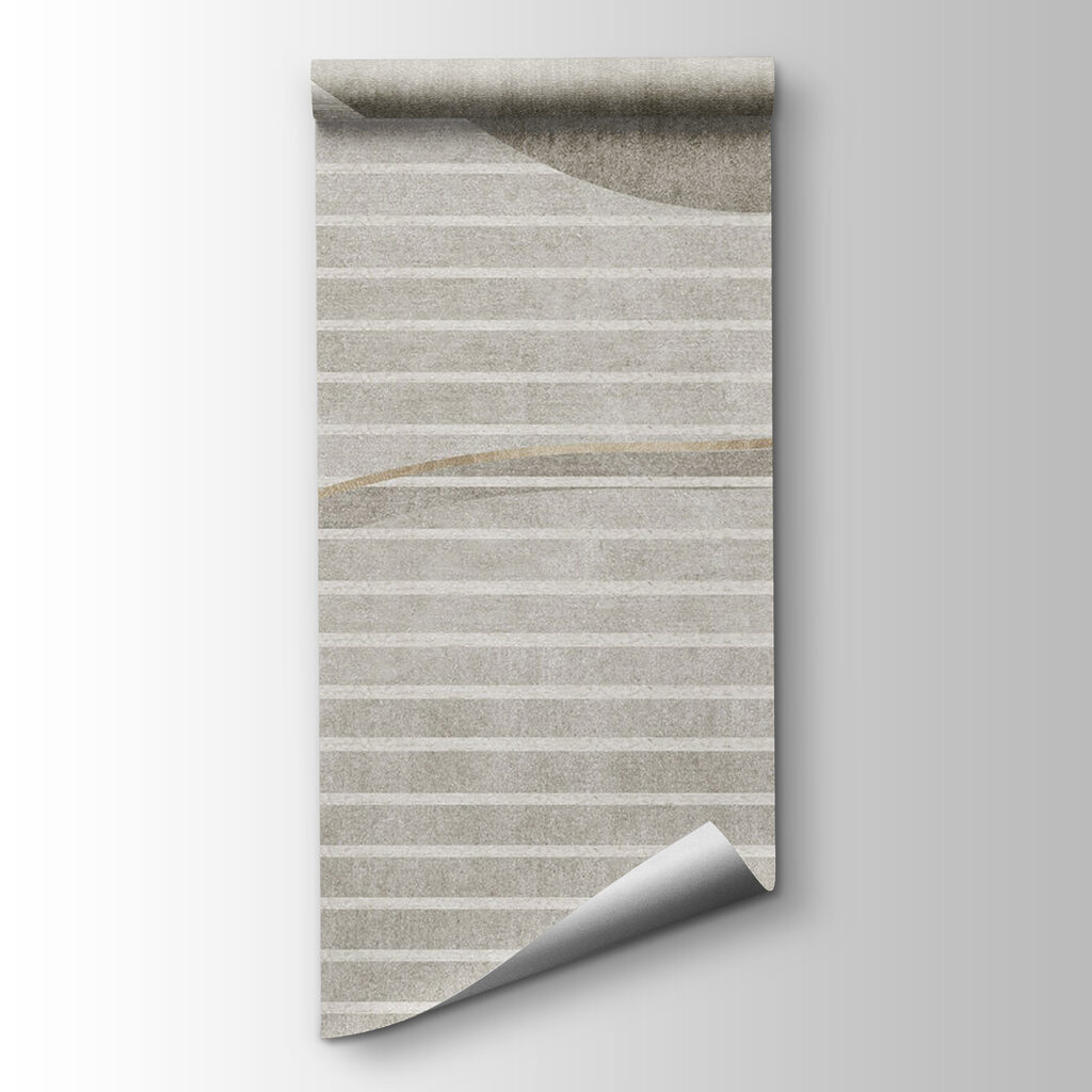 Grey and white wallpaper with circles and lines