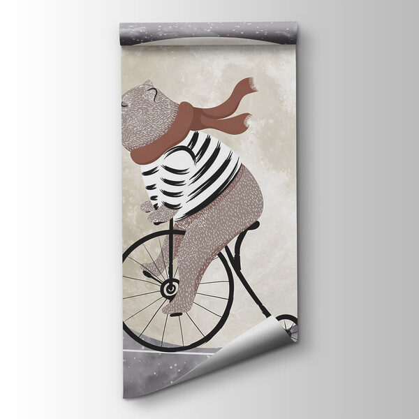 Bear riding a bicycle