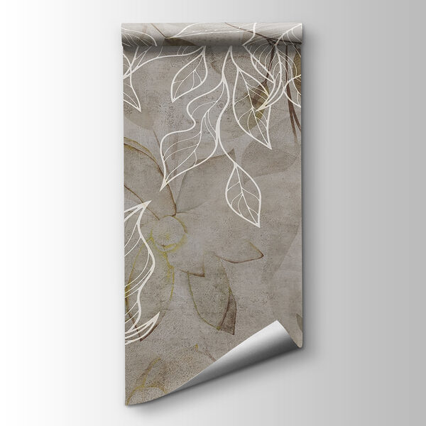 Elegant leaves on a textured background