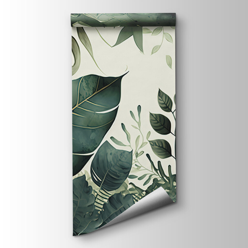 Lush green leaves in vibrant tones