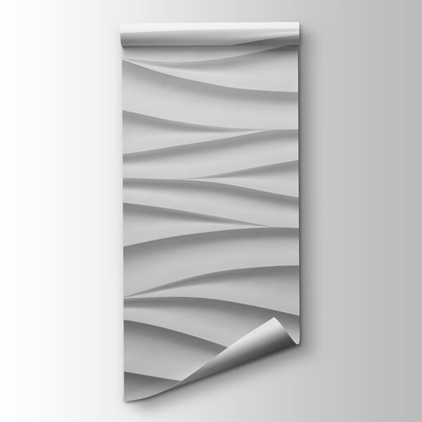 White wall with wavy lines White wall with wavy lines