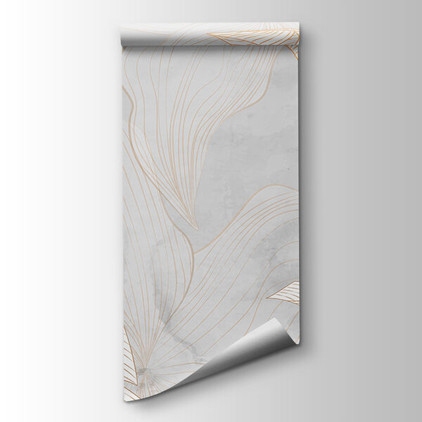 A white and orange leaves on a gray background A white and orange leaves on a gray background