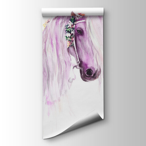 A watercolor of a horse