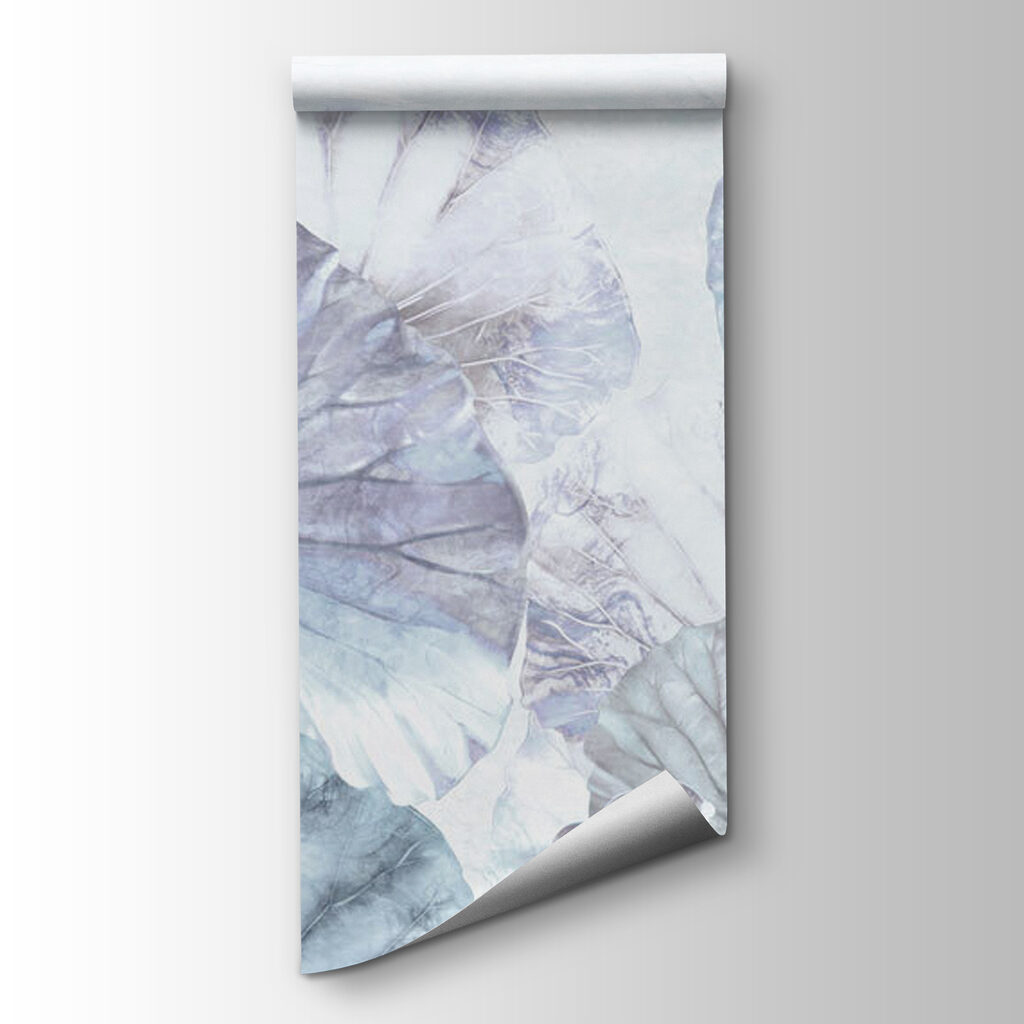 Delicate leaves in soft pastel hues