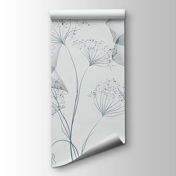 Transparent flowers with leaves Transparent flowers with leaves