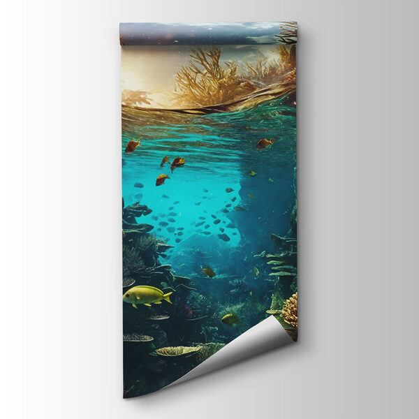 Underwater view of a coral reef with fish and corals Underwater view of a coral reef with fish and corals