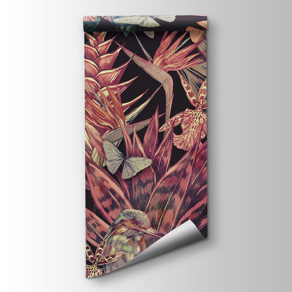 Pattern of tropical plants and birds Pattern of tropical plants and birds