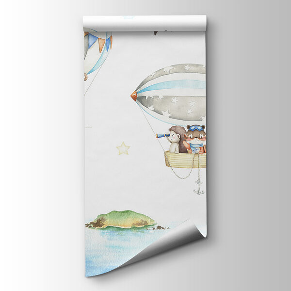 Group of animals in hot air balloons Group of animals in hot air balloons