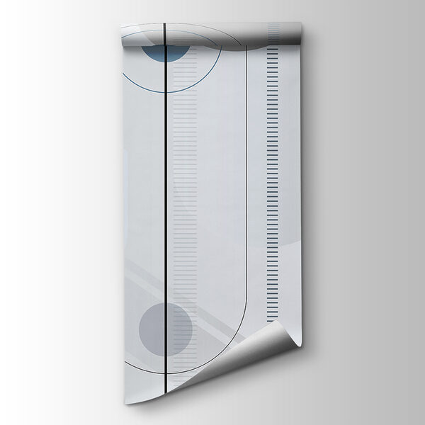 A grey and black circles and lines