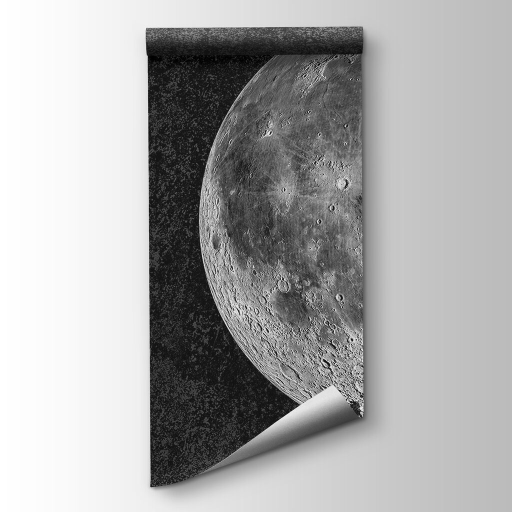 Mysterious moon in a dark sky