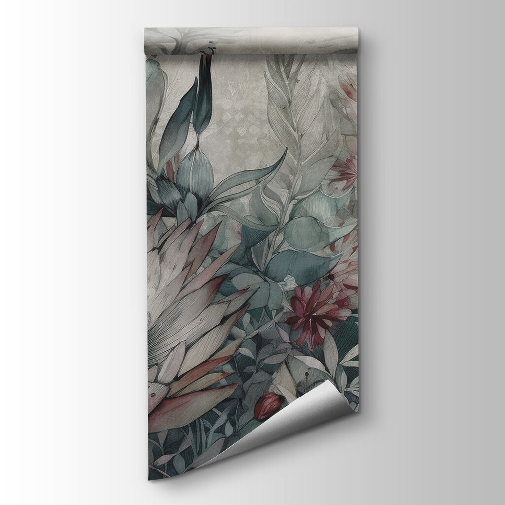 Painting of flowers and leaves Painting of flowers and leaves