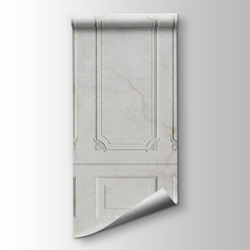 White wall with rectangular designs