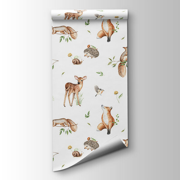 A pattern of animals and plants