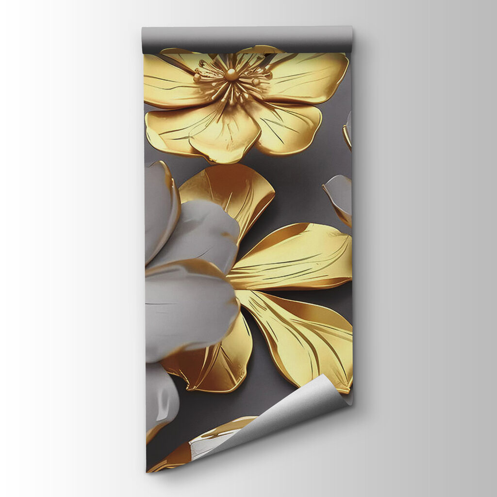 Group of flowers on a gray background Group of flowers on a gray background