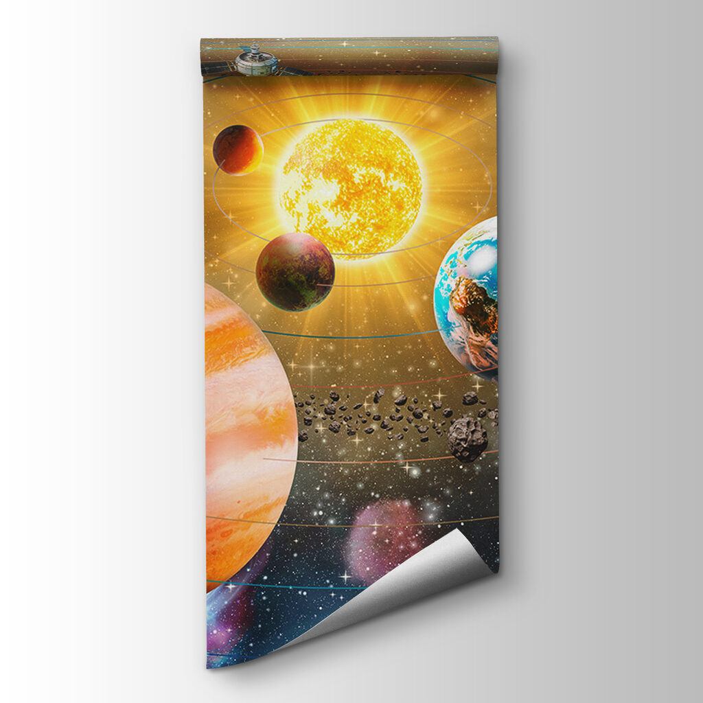 Planets and stars in space