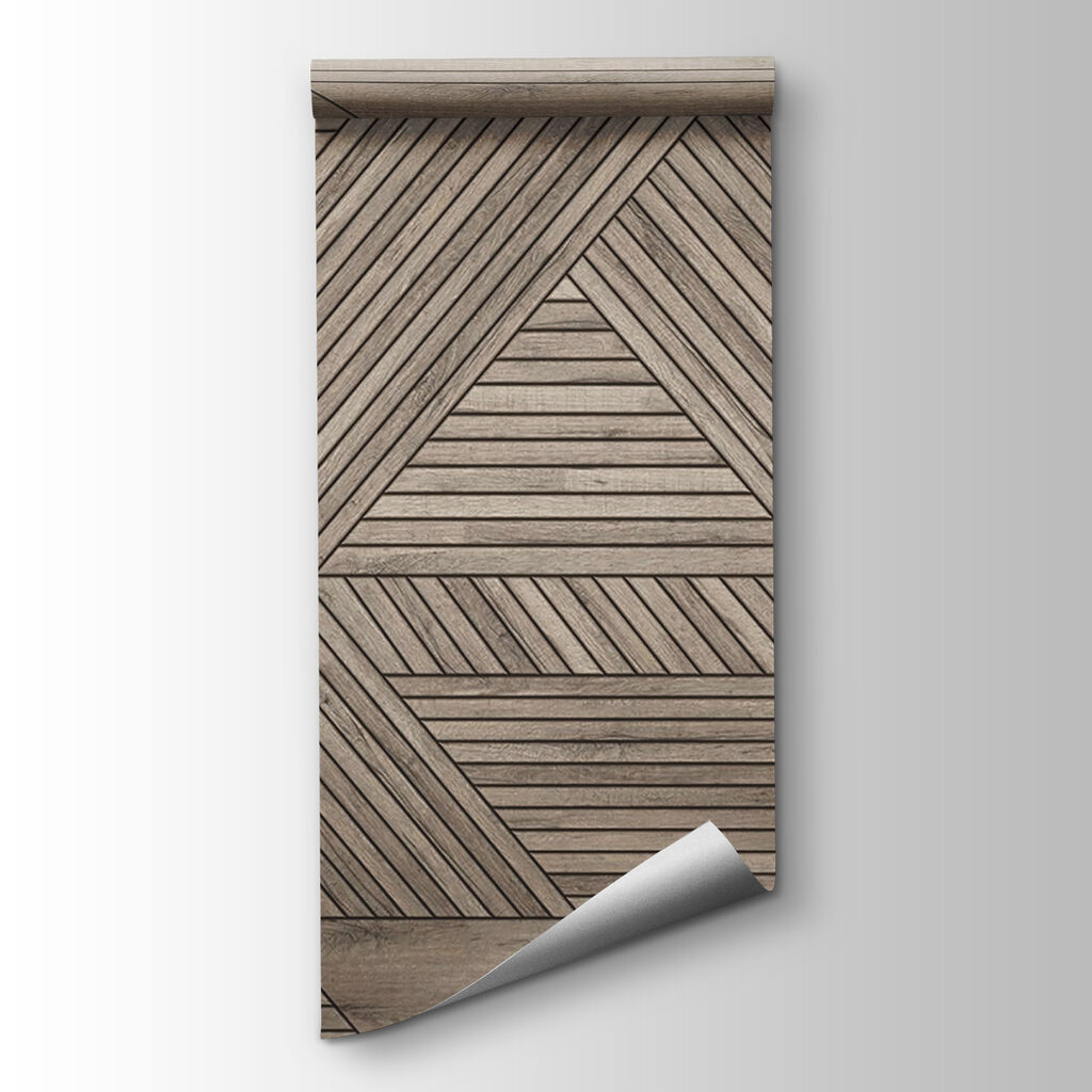 Wood floor with a pattern