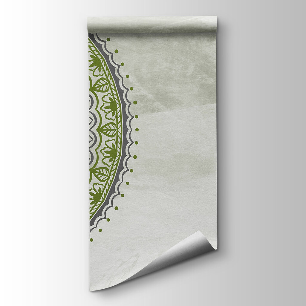 A circular pattern on a white surface