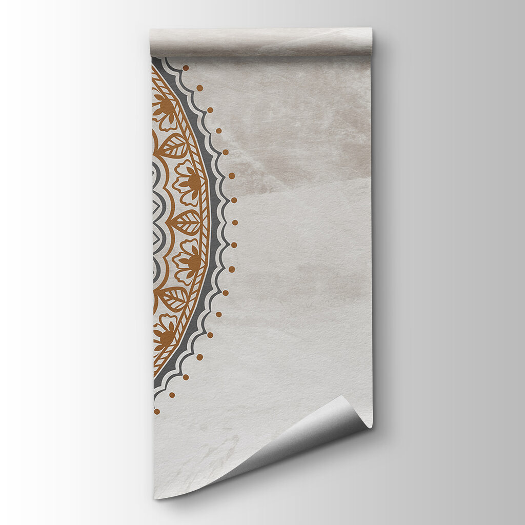 A circular pattern on a white surface