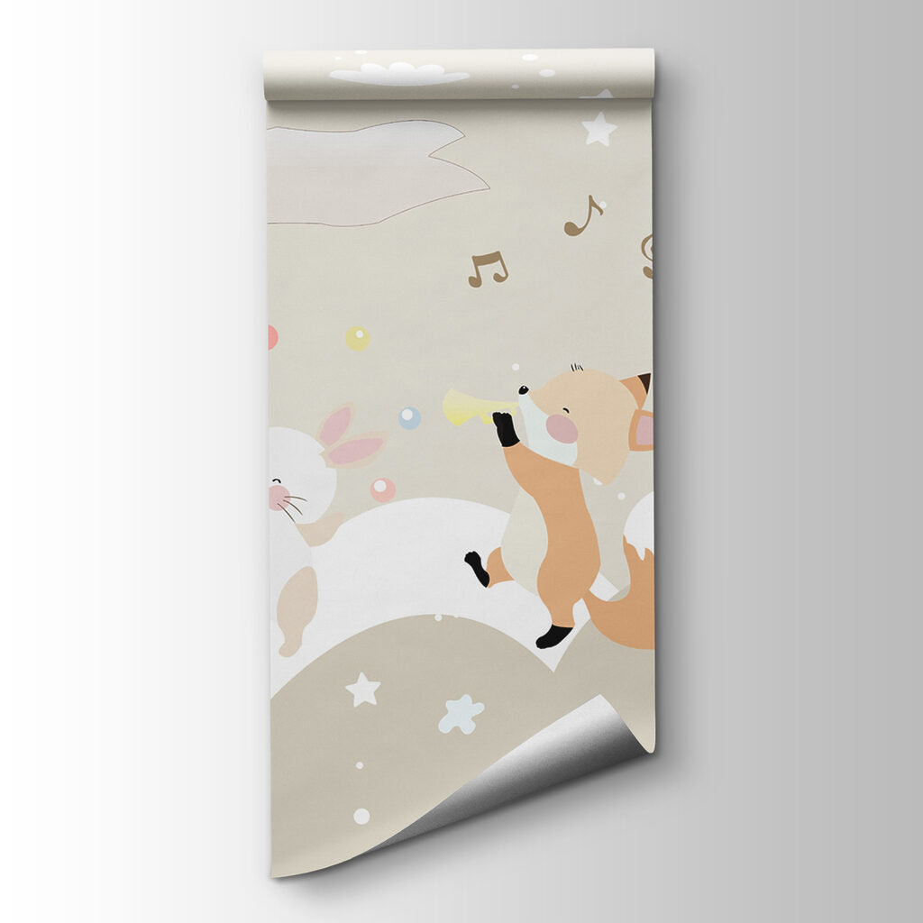 A cartoon animal playing music A cartoon animal playing music