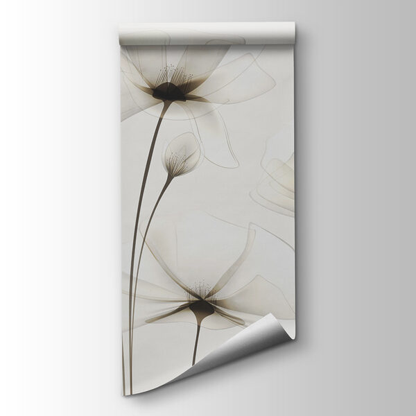 A transparent flowers on a white background A transparent flowers on a white background