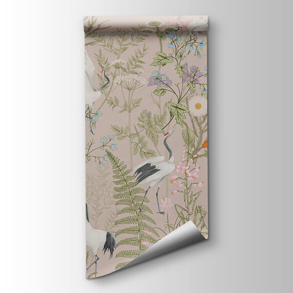 A wallpaper with birds and plants A wallpaper with birds and plants