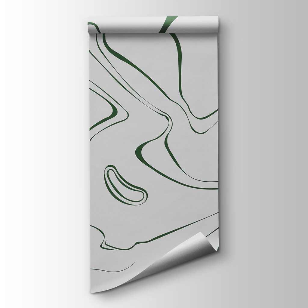 A green and white swirls