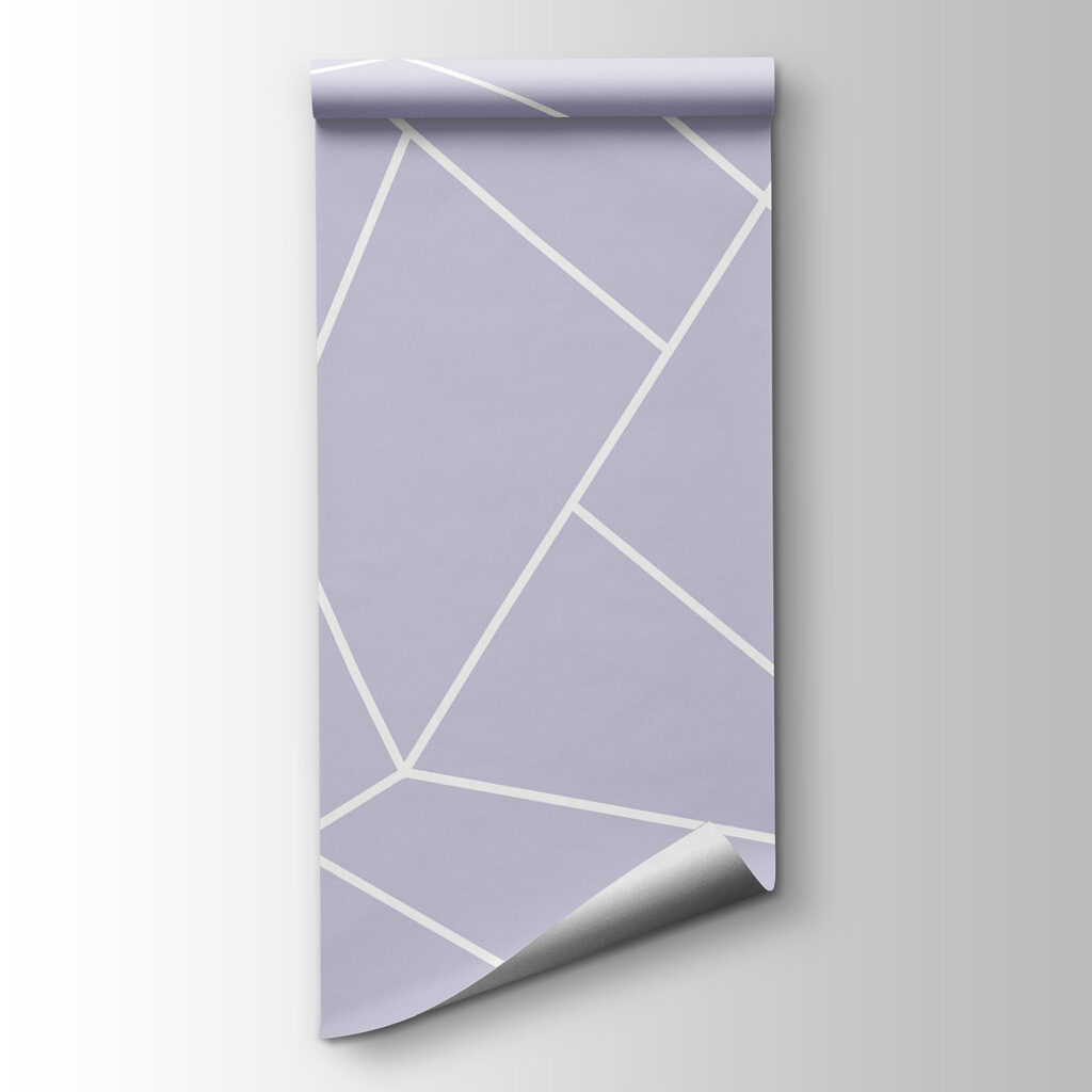 A purple background with white lines